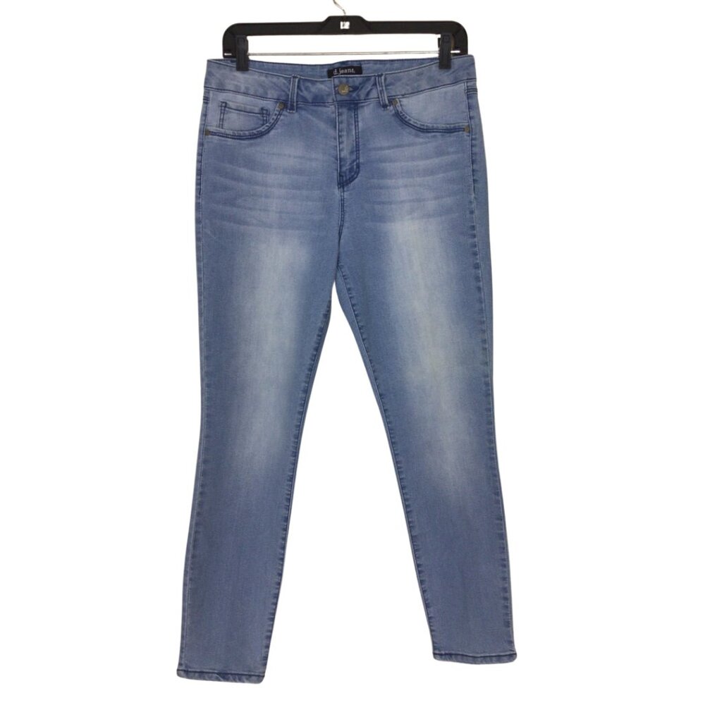 D. Jeans Women’s 10 Blue Light Wash Denim Cropped Crop Ankle Skinny Stretch